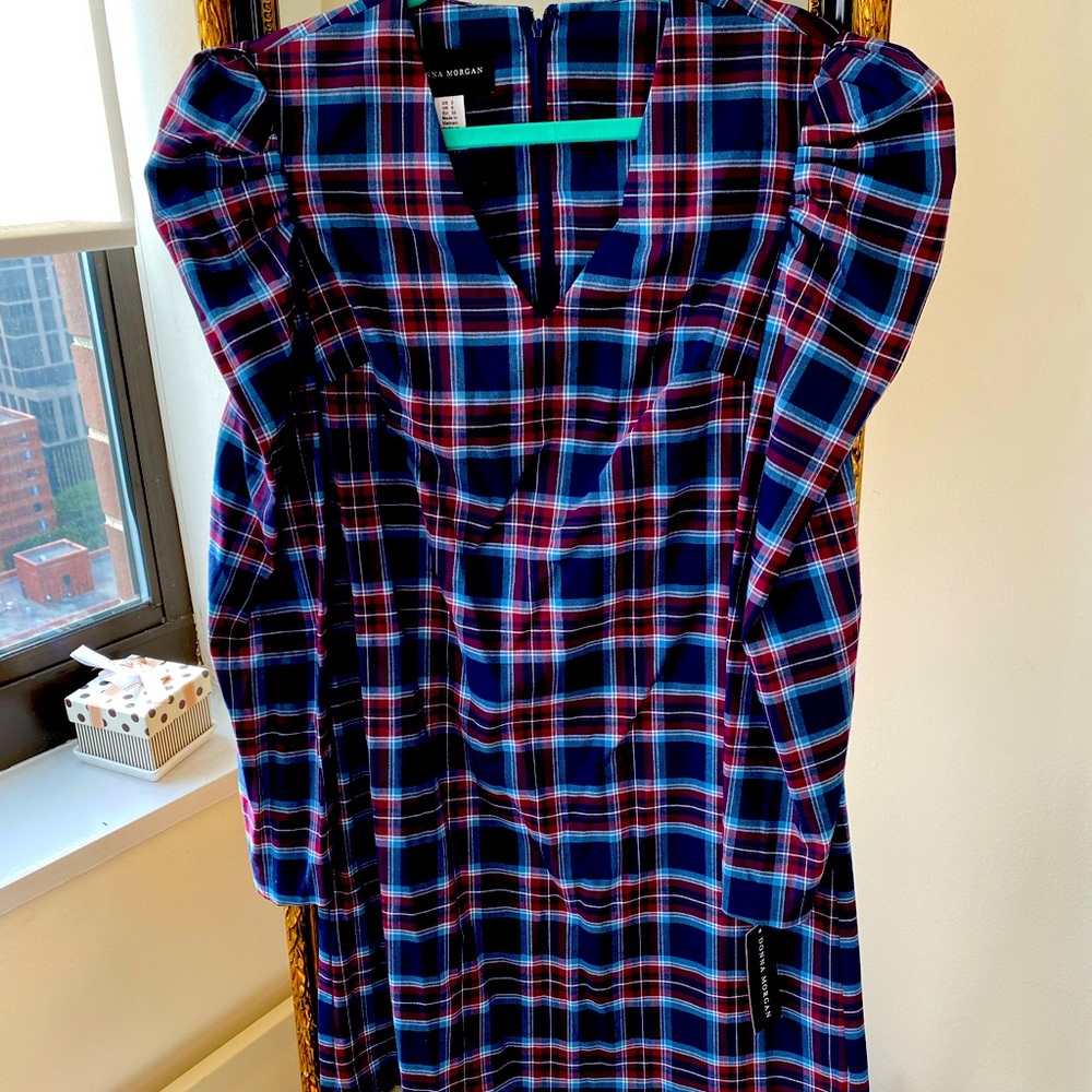 NWT Donna Morgan Mini Plaid Dress - Never Worn!! With Tags!!!